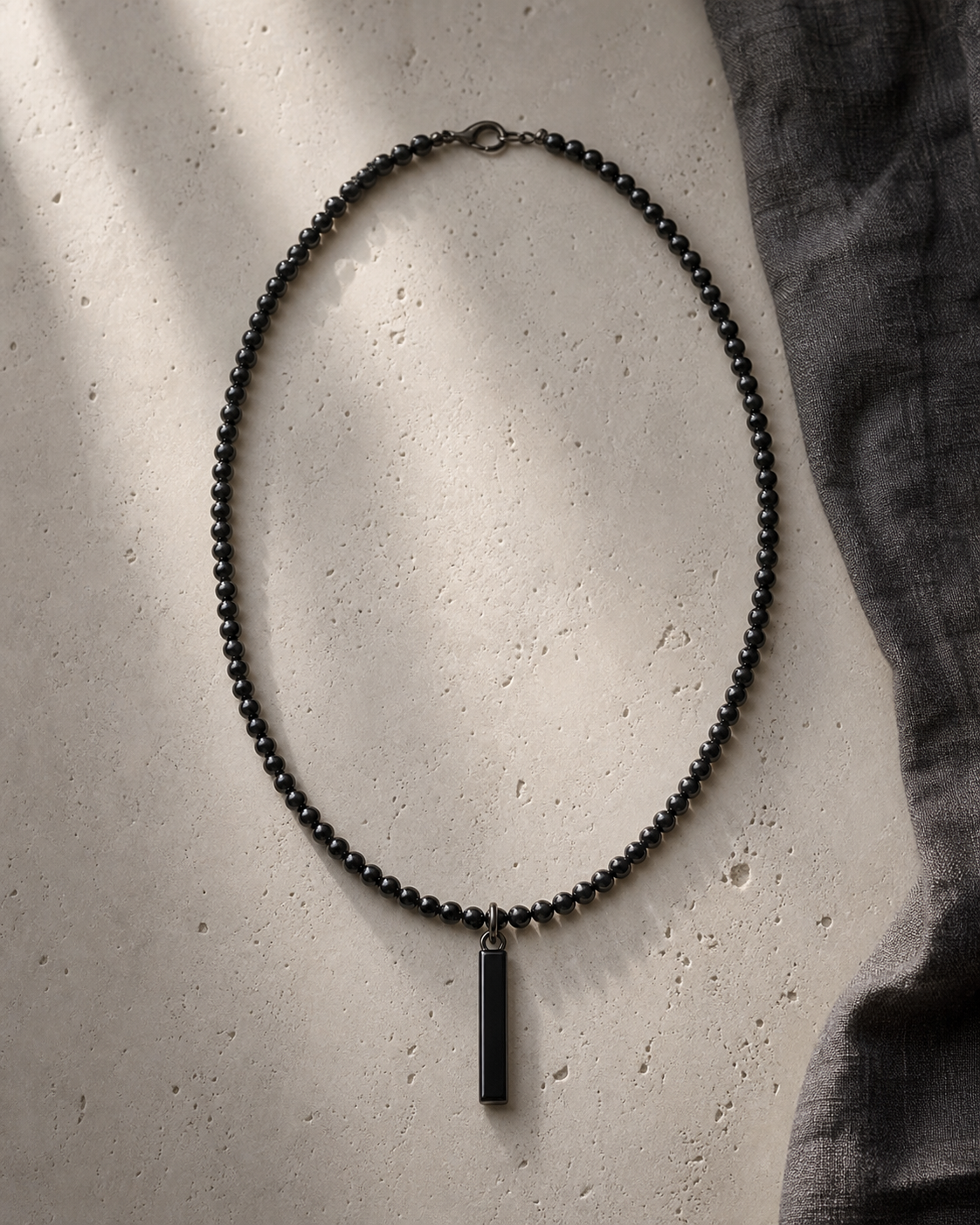 NOIR Onyx Bar Necklace